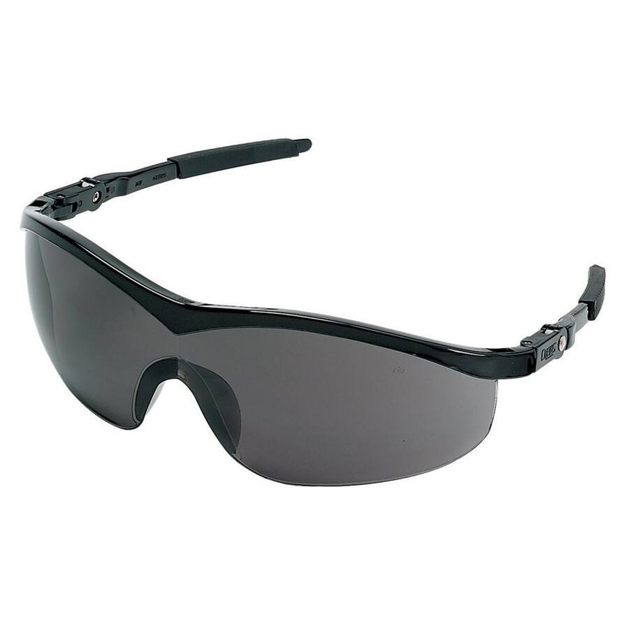 Crews Black Storm Frame Grey Lens Safety Glasses