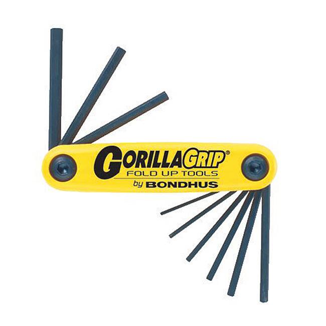 Bondhus 'Gorilla Grip' Inch Foldup 9-Tool Hex Wrench Set