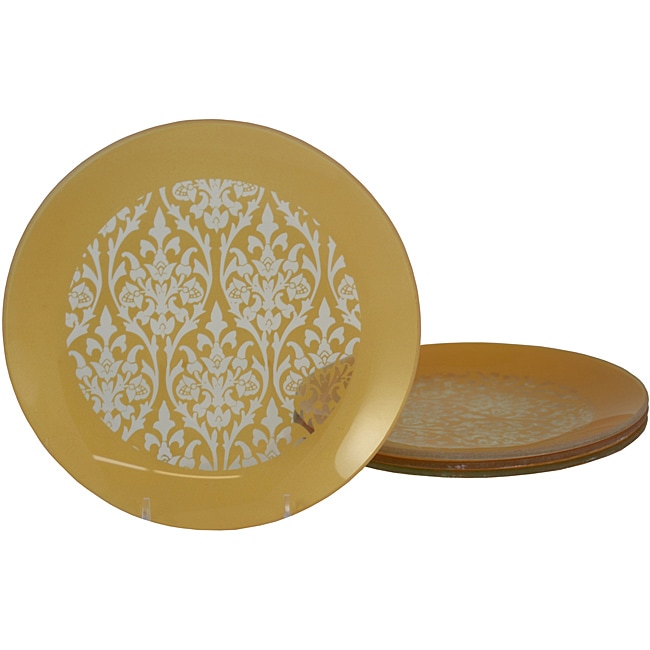 Tango Gold Damask Dinner Plate (set Of 4)