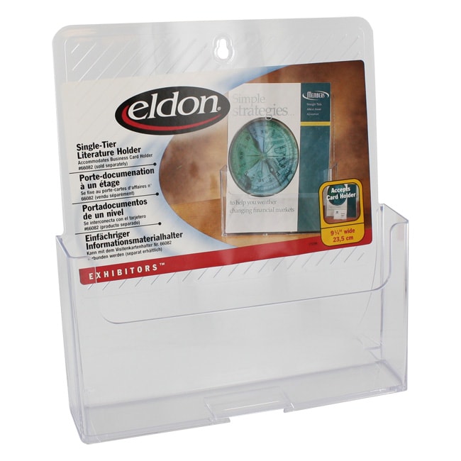 Eldon Exhibitors Single tier Clear Literature Holders (set Of 4) (Clear Model 66023 Style Single tier Literature holderSet includes four literature holders )