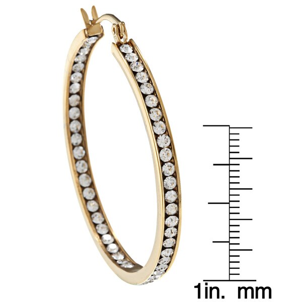 10KT GOLD IN/&OUT DIAMOND CUT HOOPS 3//30MM HOOP EARRINGS