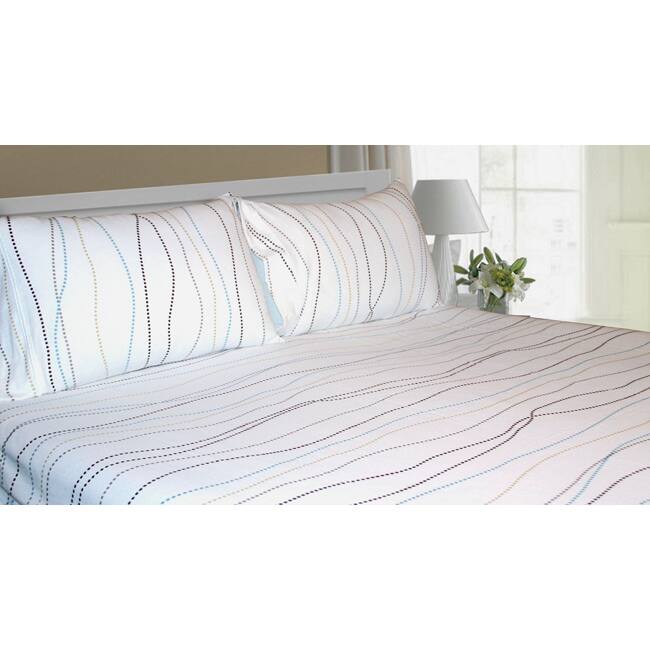 Tribeca Living Dot Extra Deep Pocket Flannel Sheet Set or Pillowcase Separates