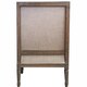 Casual Living Weathered Vintage French Upholstered Linen Wooden Arm Chair with Fluted Legs - Thumbnail 1