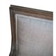Casual Living Weathered Vintage French Upholstered Linen Wooden Arm Chair with Fluted Legs - Thumbnail 2
