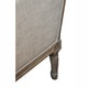Casual Living Weathered Vintage French Upholstered Linen Wooden Arm Chair with Fluted Legs - Thumbnail 3