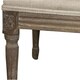 preview thumbnail 2 of 0, nuLOOM Casual Living Weathered Vintage French Upholstered Linen Ottoman
