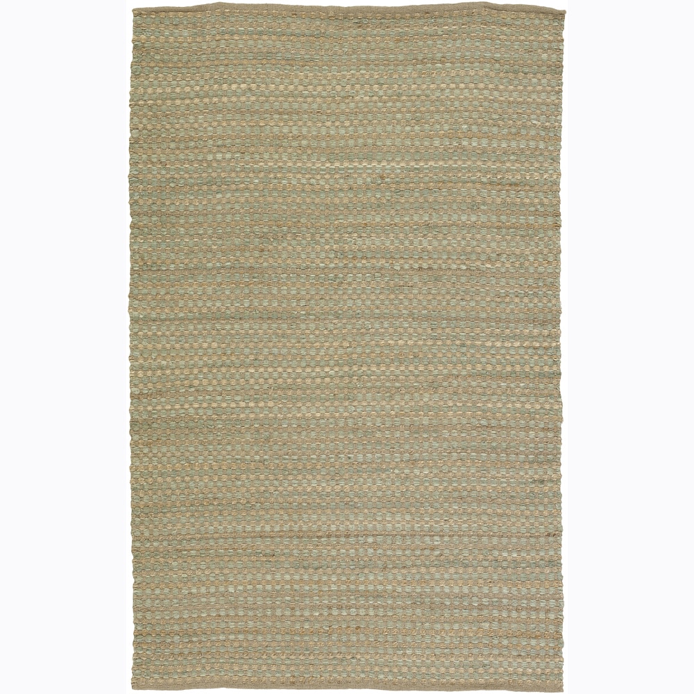 Handwoven Mandara Casual Green Rug (79 X 106)