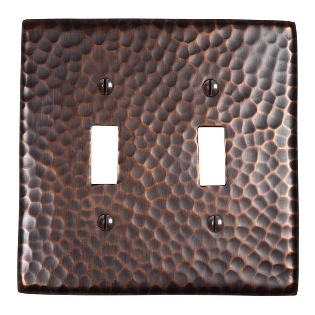 Solid Copper Double Switch Plate