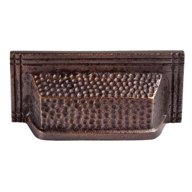 Antiqued Solid Copper Rectangular Bin Pull (set Of 2)