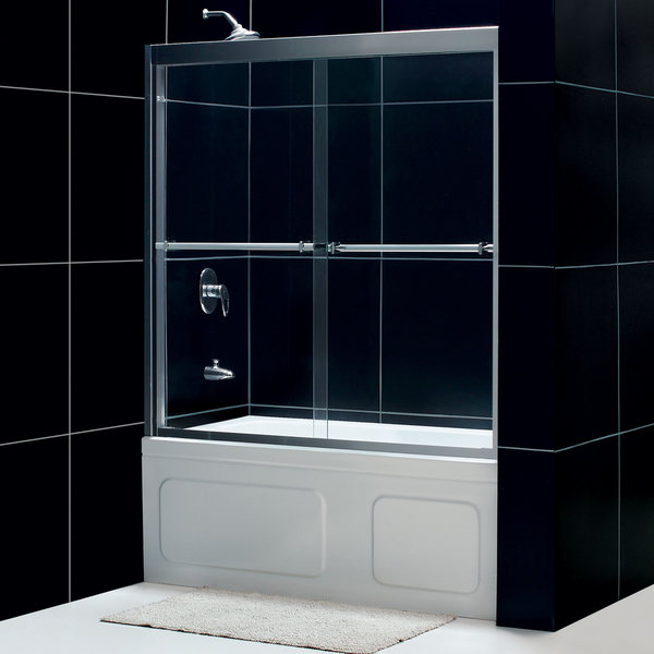 DreamLine Duet 56 59x58 inch Frameless Bypass Sliding Tub Door DreamLine Shower Doors