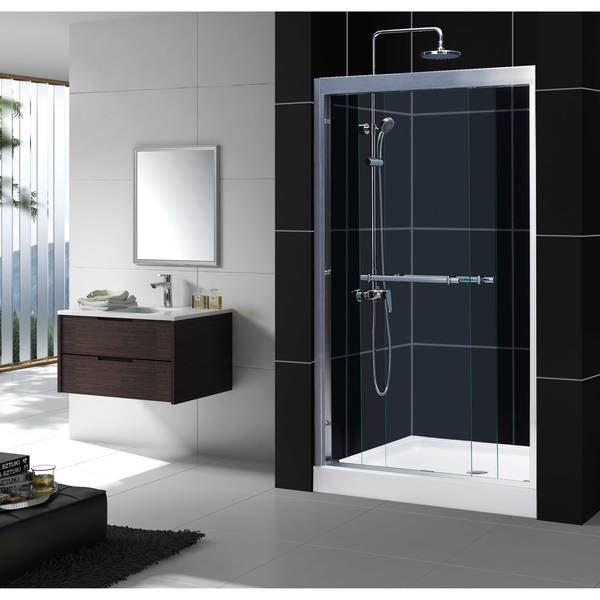 Shop Dreamline Duet 44 48 Inch Frameless Bypass Sliding Shower