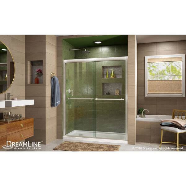 Shop Dreamline Duet 44 48 In W X 72 In H Semi Frameless Bypass