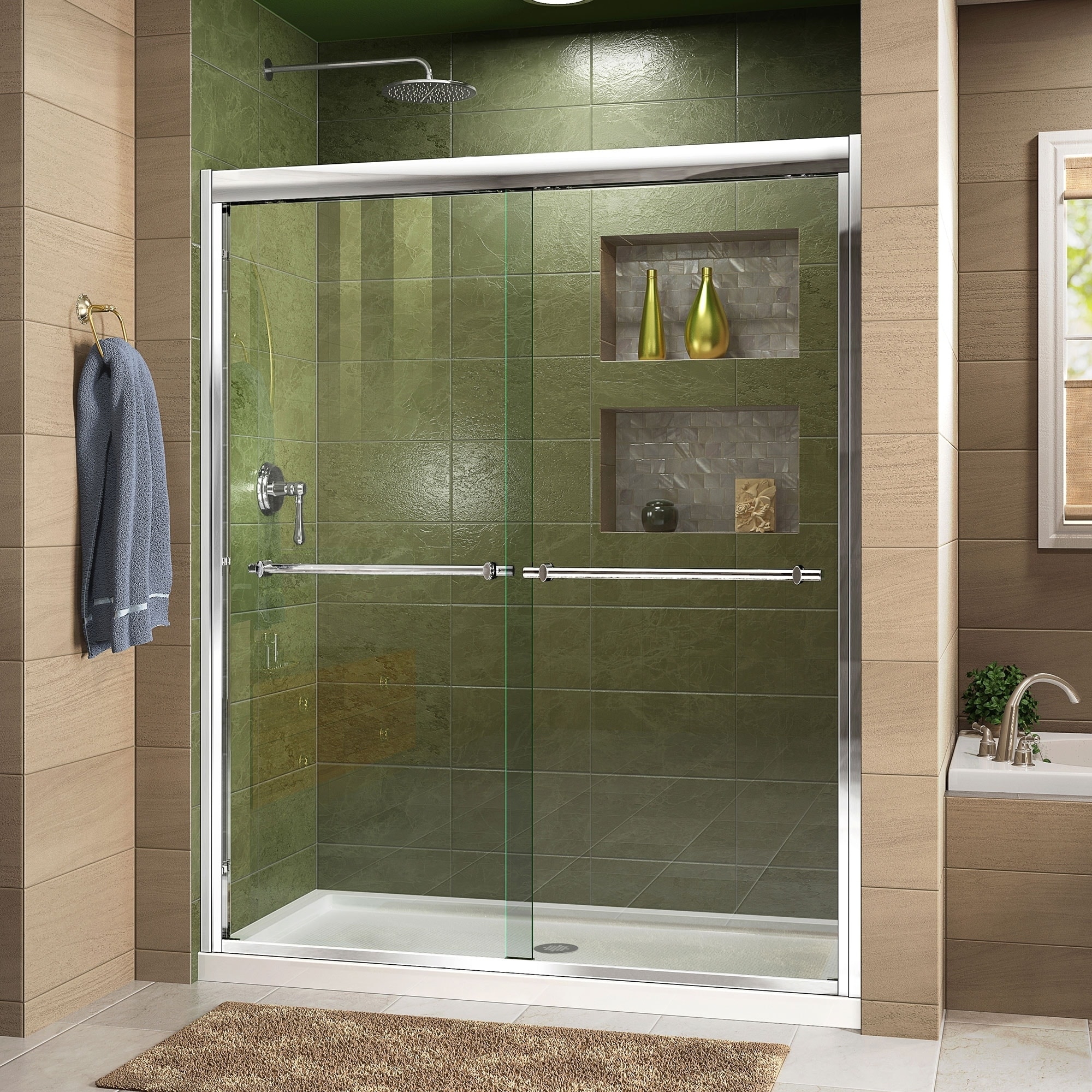 Dreamline Duet 44 48x72 inch Frameless Bypass Sliding Shower Door