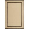 Safavieh Courtyard Border Natural/ Chocolate Indoor/ Outdoor Rug Set - 1' x 1'