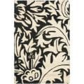 Safavieh Handmade Bliss Beige/ Black New Zealand Wool Rug - 2' x 3'