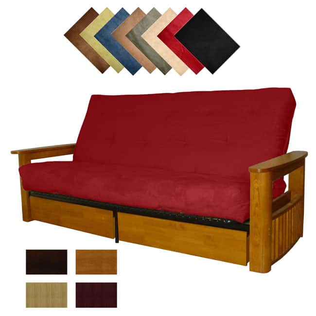 Columbus Microfiber Suede Inner Spring Queen-size Futon Sofa Bed Sleeper