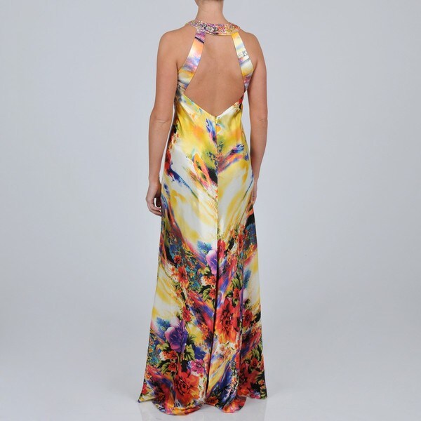 ignite evenings floral print ball gown