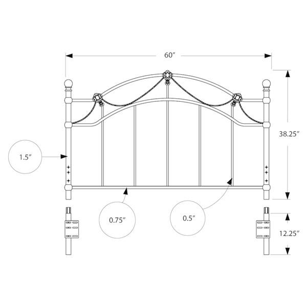 Shop Hammered Black Full Queen Head Or Footboard Overstock
