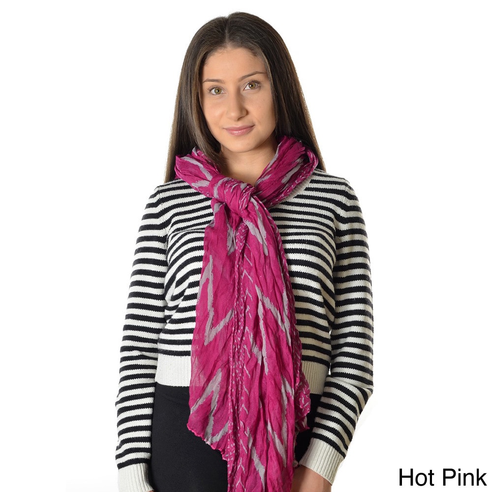 La77 Womens Zigzag Pattern Scarf