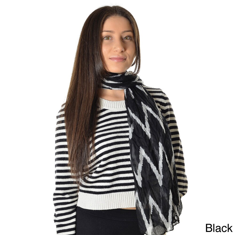 La77 Womens Zigzag Pattern Scarf