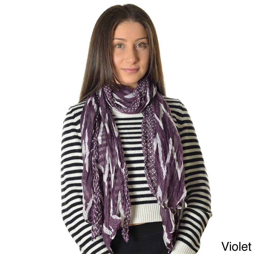 La77 Womens Zigzag Pattern Scarf