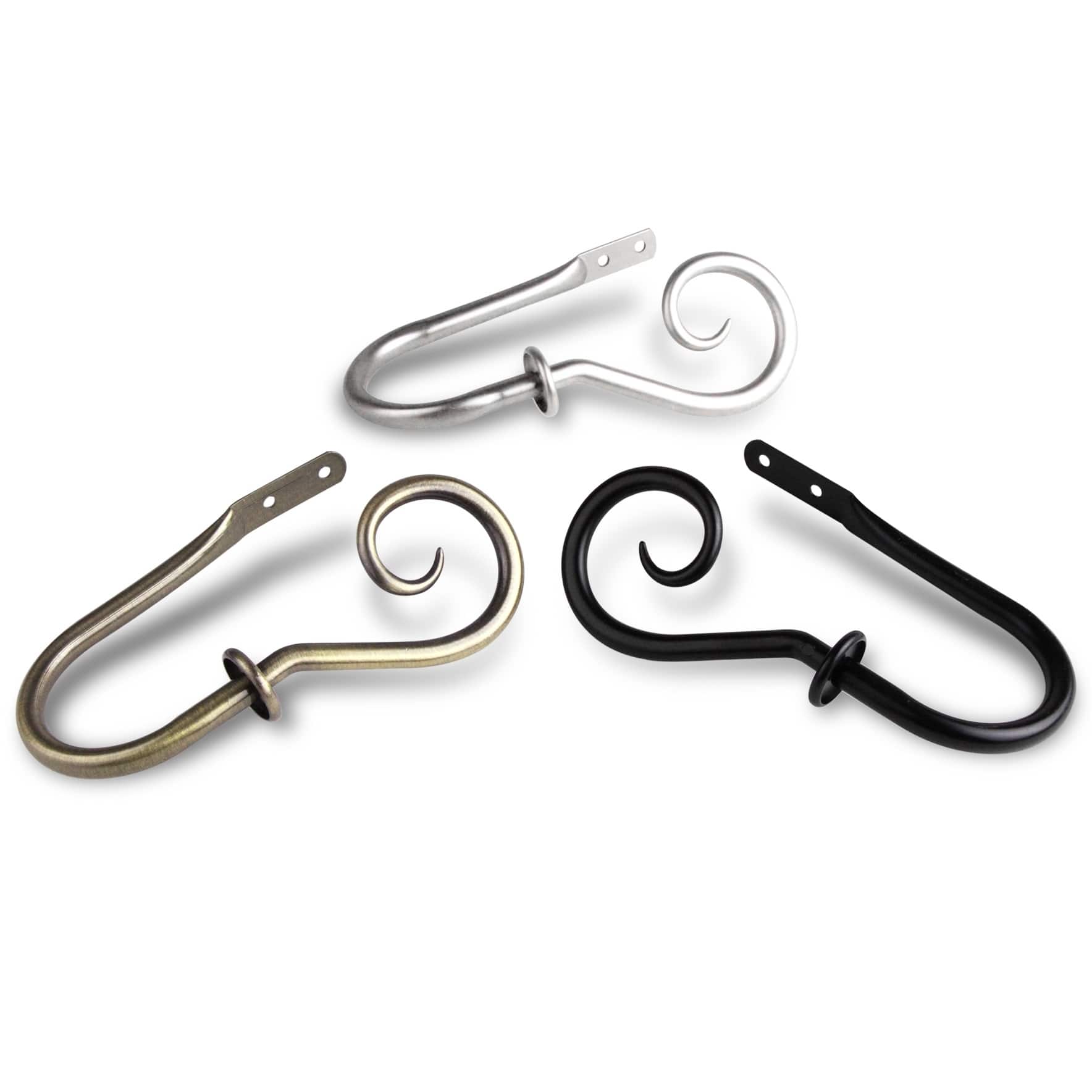 InStyleDesign Curve Curtain Holdbacks (Set of 2) n/a Bed Bath