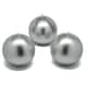 preview thumbnail 10 of 11, 3-inch Ball Candles (Case of 6) Metallic Silver