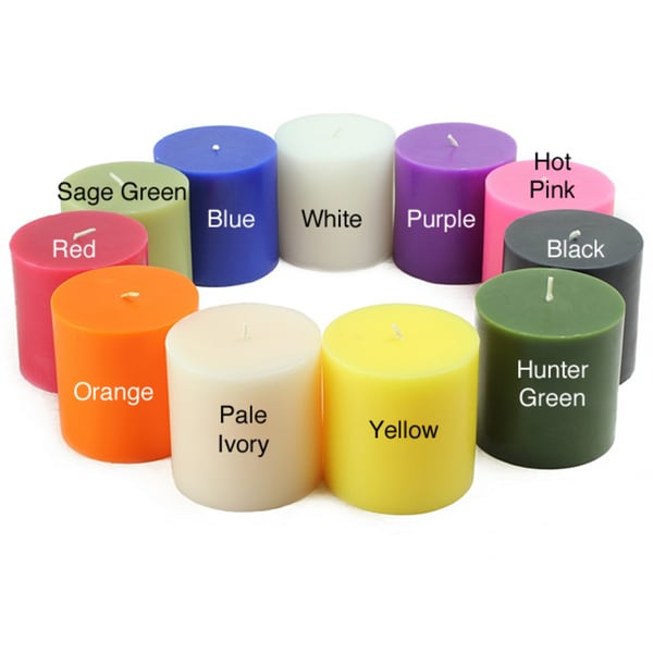 Shop 3x3 Inch Pillar Candles Pack Of 12 Ships To Canada