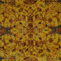 Indo Hand knotted Mahal Lt. Blue/ Gold Wool Rug (7'10 x 10'2) 7x9   10x14 Rugs