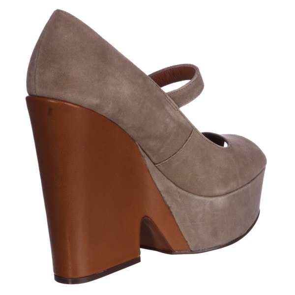 Steven by Steve Madden Women's 'Nockout' Taupe Suede Wedges Steven by Steve Madden Wedges