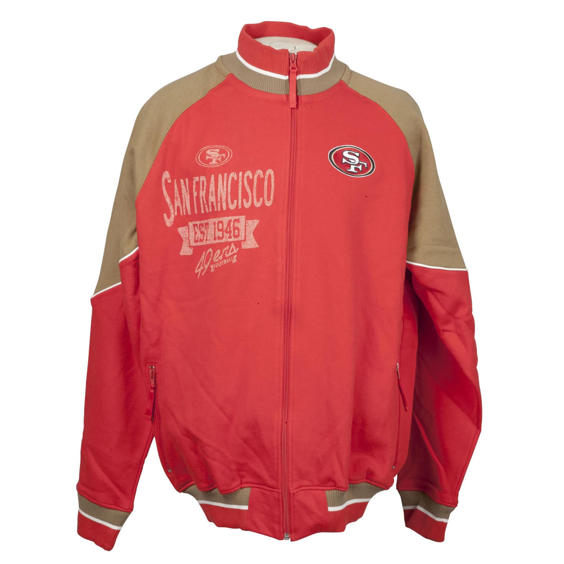 San Francisco 49ers Full Zip Cotton Track Jacket  