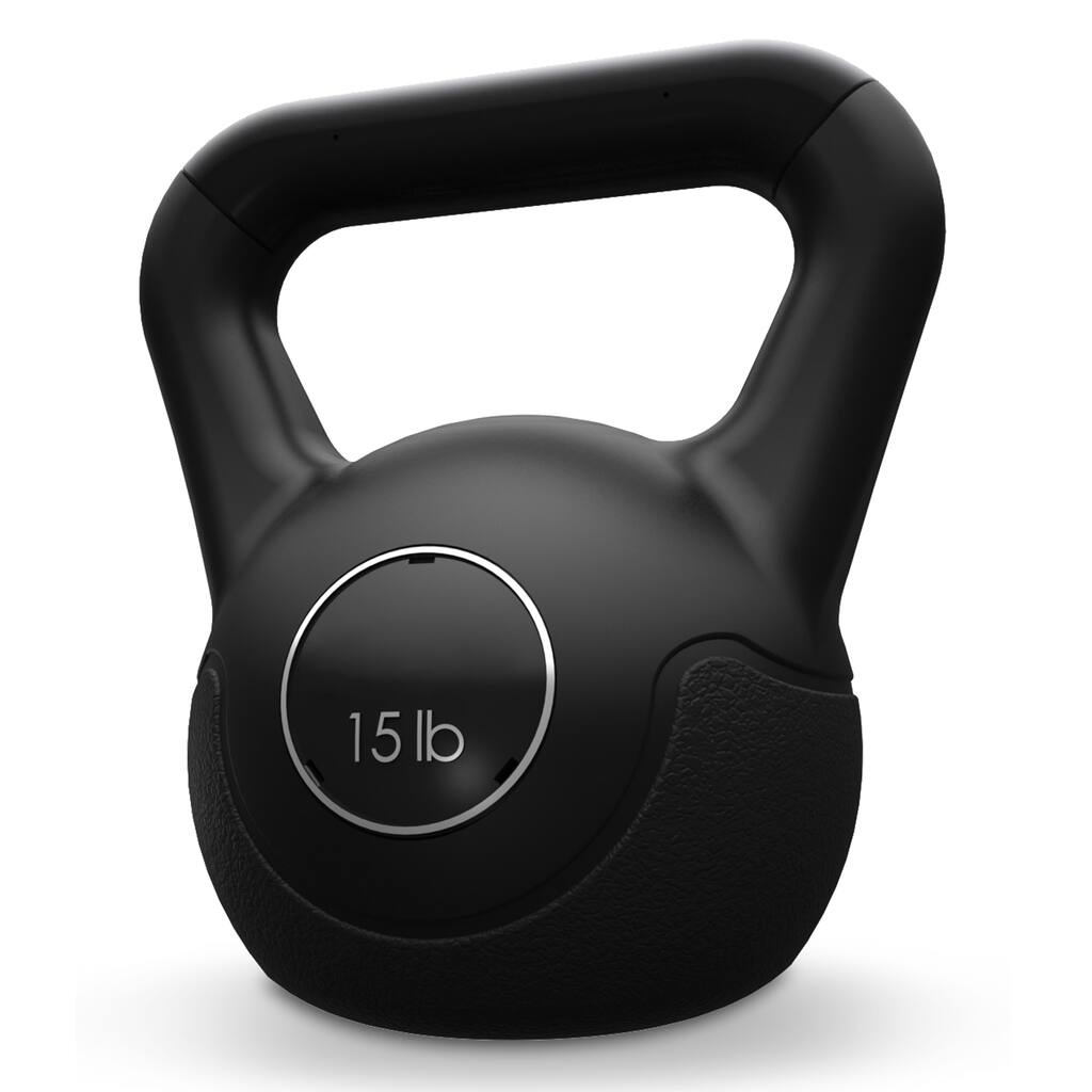 CAP Barbell 15 lb Black Vinyl Kettlebell