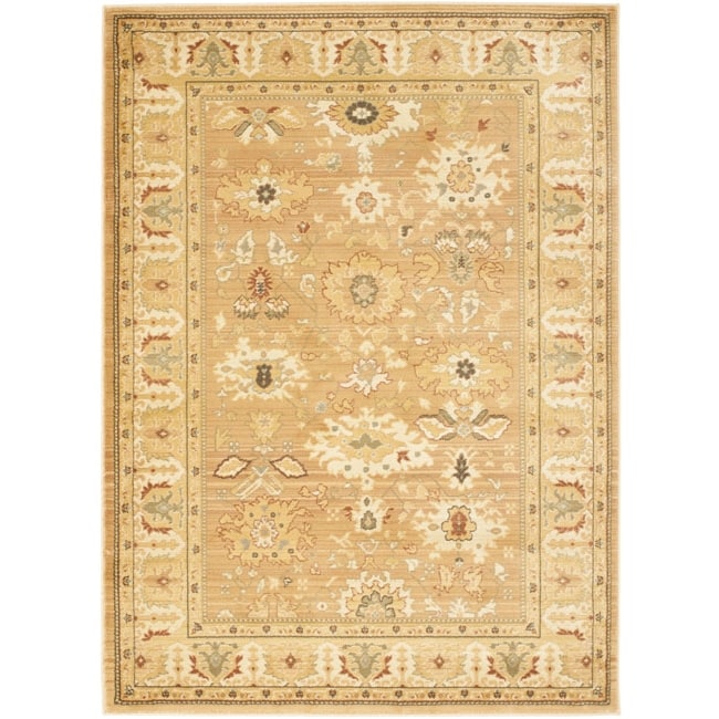 Shop Safavieh Oushak Heirloom Traditional Light Brown/ Gold Rug - 4' x ...