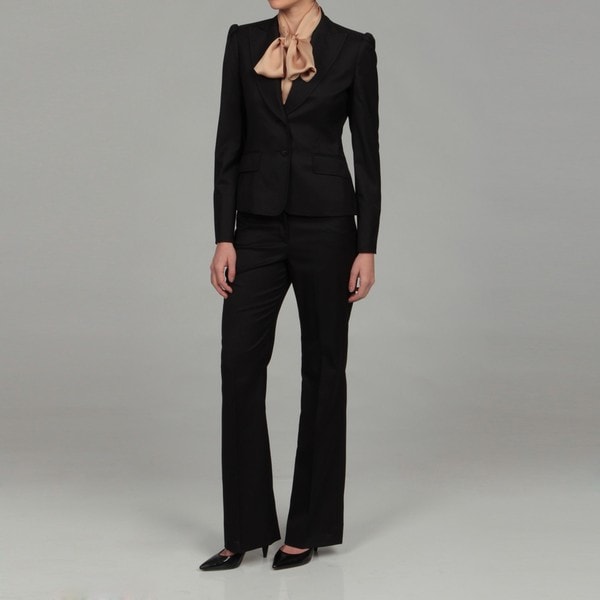 Anne Klein Womens Onyx Two button Pant Suit  ™ Shopping