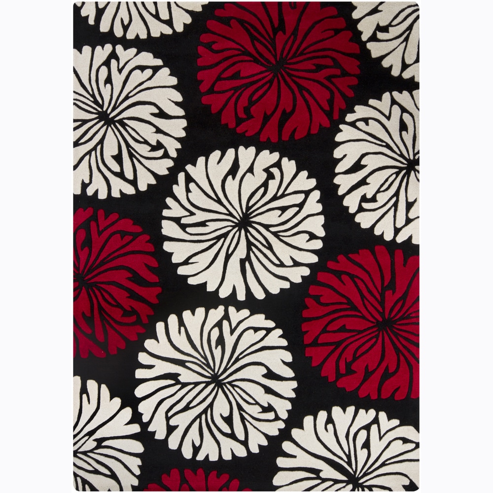 Hand tufted Mandara Rectangular Wool Rug (5 X 7)