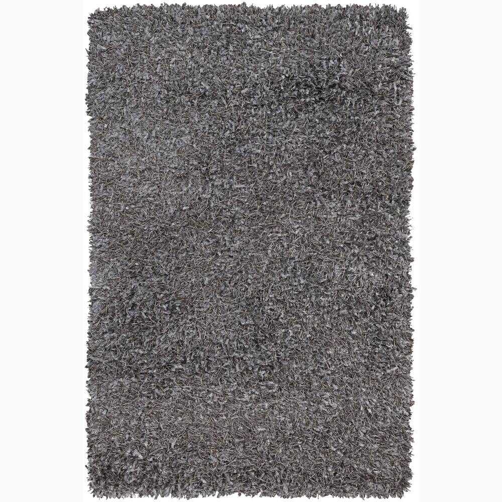 Casual Handwoven Mandara Gray Shag Rug