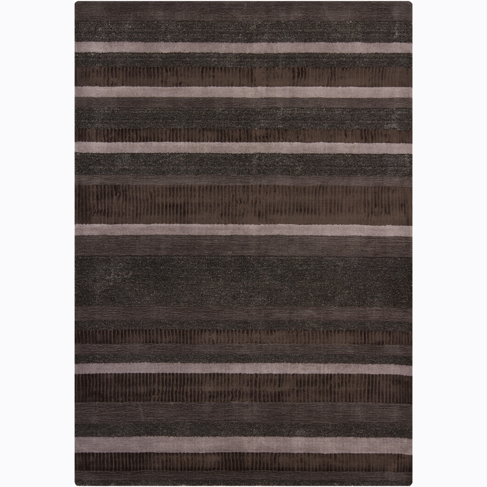 Handwoven Mandara Stripe pattern Area Rug (79 X 106)