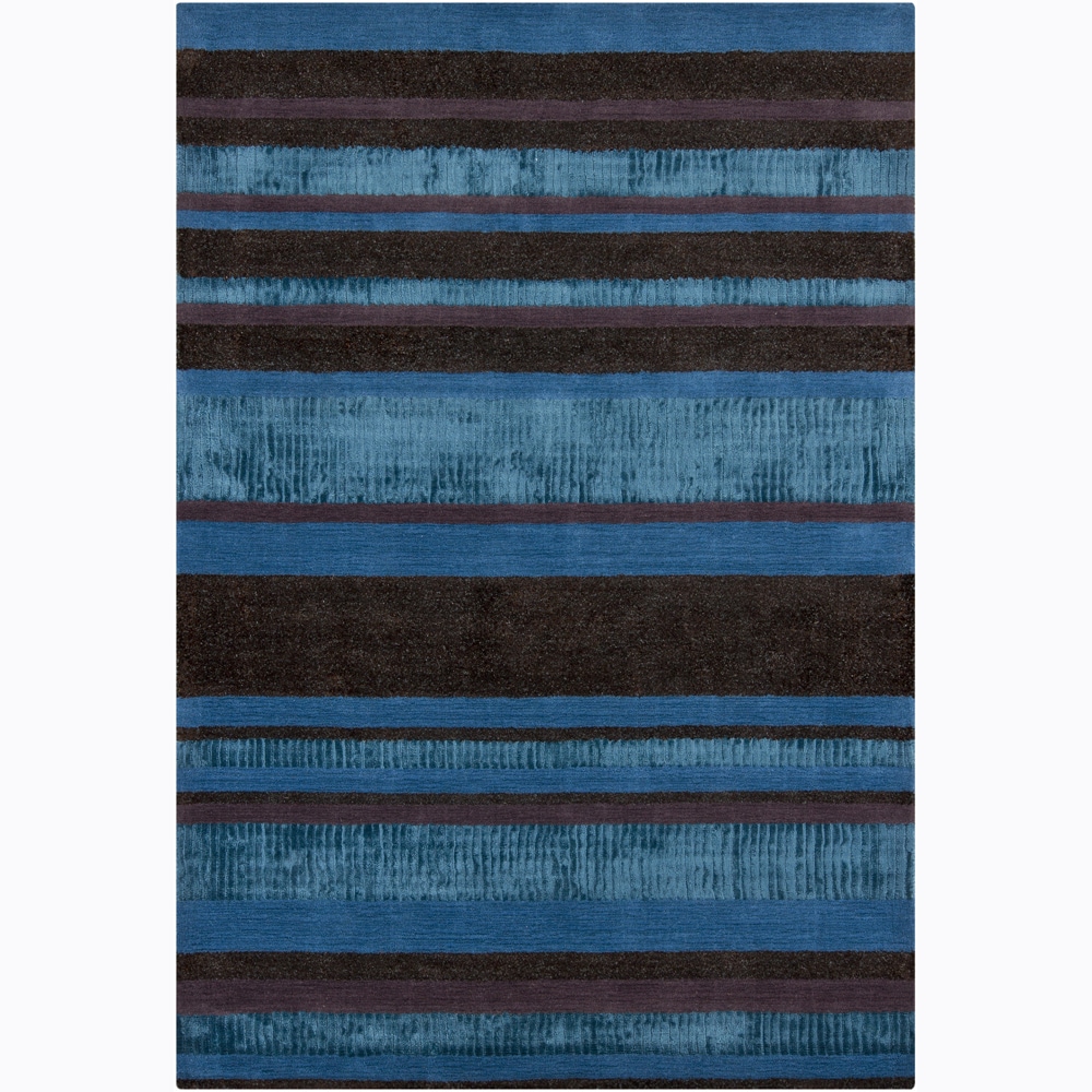 Handwoven Mandara Stripe pattern Area Rug (5 X 76) (Brown, purplePattern StripeTip We recommend the use of a  non skid pad to keep the rug in place on smooth surfaces. All rug sizes are approximate. Due to the difference of monitor colors, some rug colo