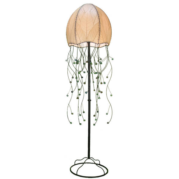 Handmade Natural Jellyfish Floor Lamp (Philippines) - Free ... Handmade Natural Jellyfish Floor Lamp (Philippines) - Free ...