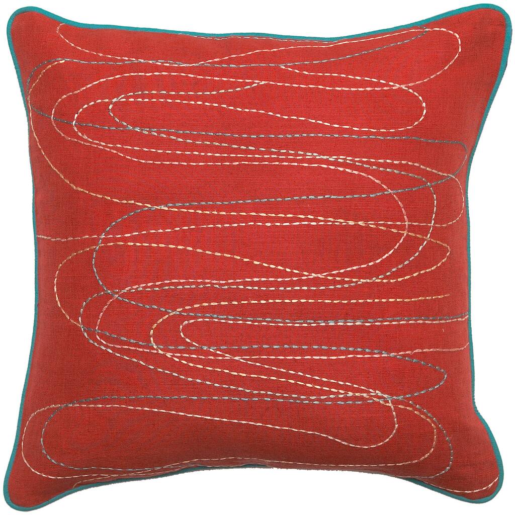 Down Filled 'Rutland' 18-inch Square Decorative Pillow