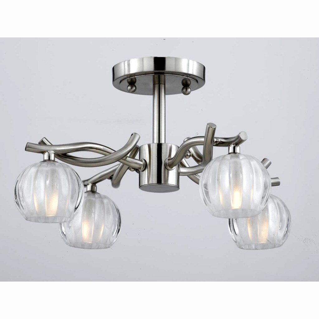 Triarch International Cosmo 4-light Satin Nickel Semi-Flush Mount