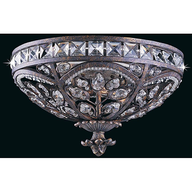 Triarch International Grand 3 light English Bronze Flush Mount