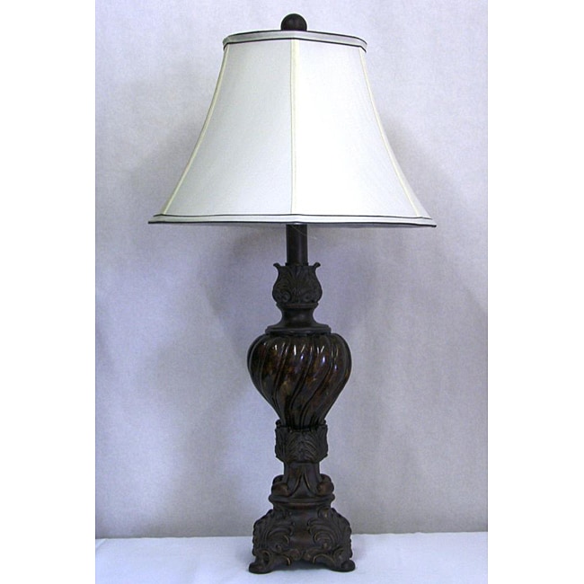 Light Transitional Table Gold Wash Lamp