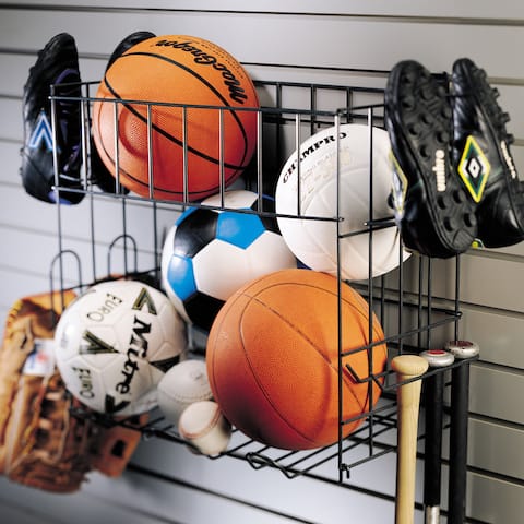 Organized Living freedomRail Granite Sports Rack with Basket