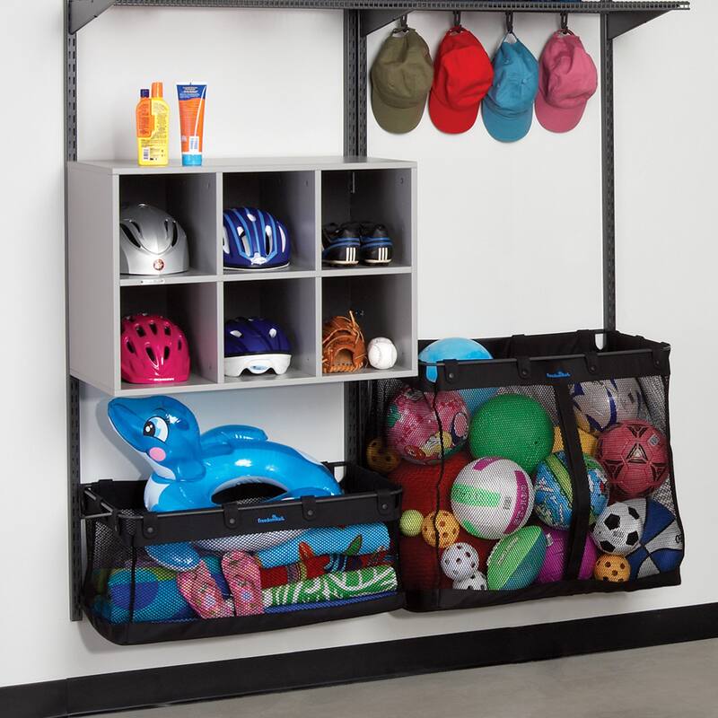 Organized Living freedomRail GOBox 6cubby Storage Unit with Back