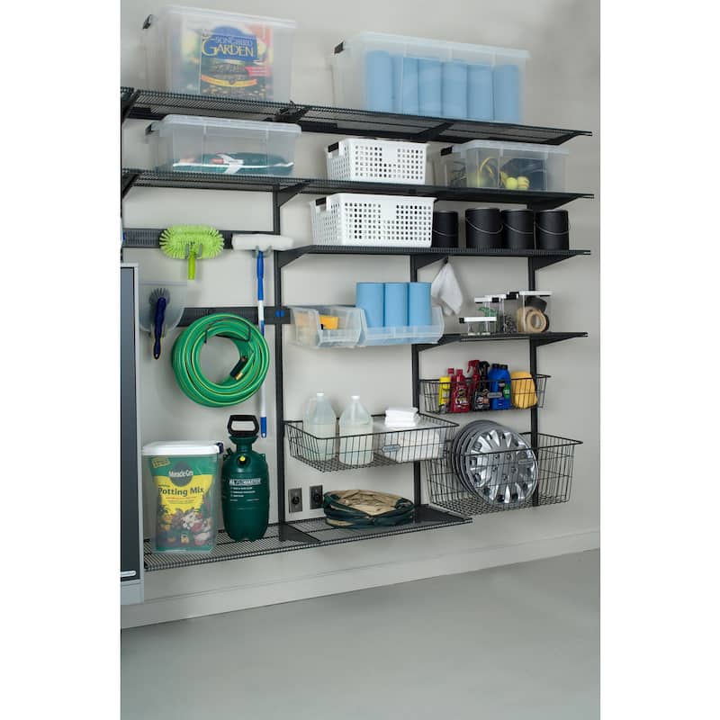 Organized Living freedomRail Garage Granite Big Work Basket