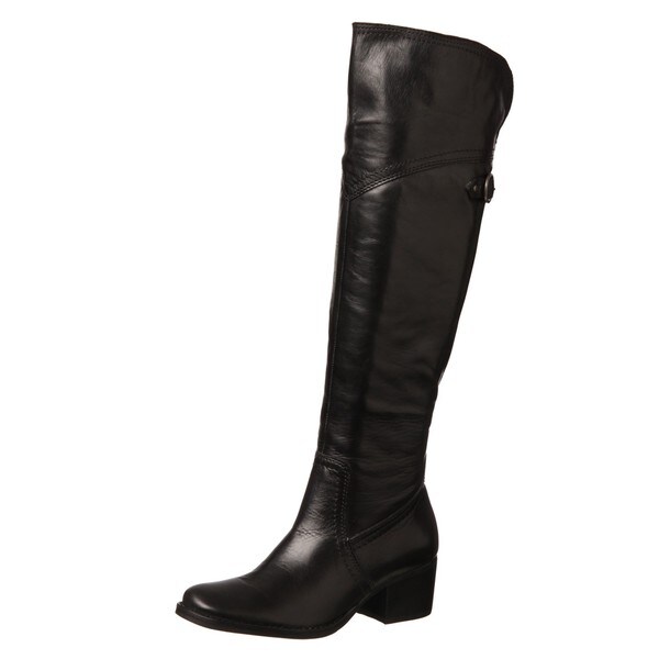 ladies black leather boots sale