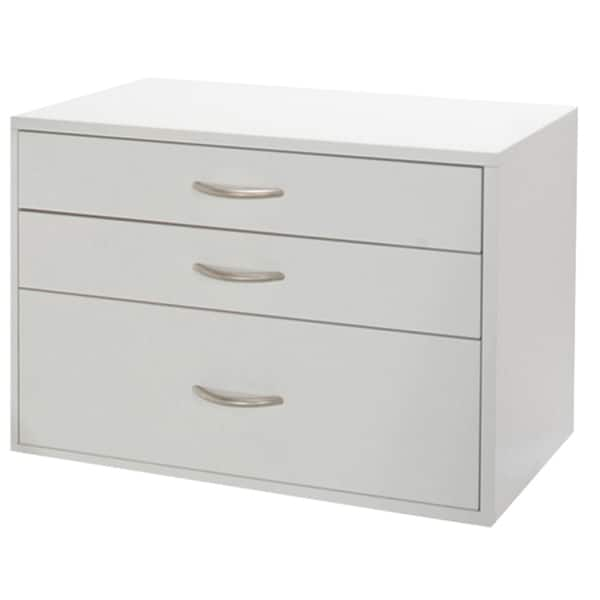 Organized Living freedomRail White O-Box 3-Drawer Storage - Bed Bath ...