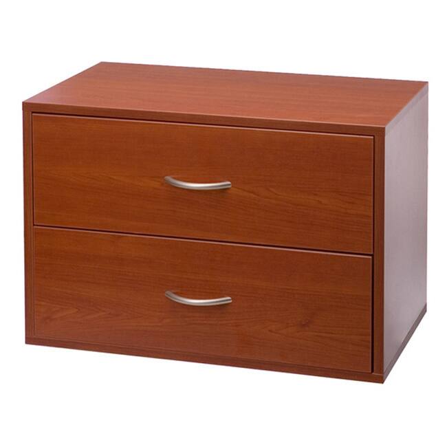 Organized Living freedomRail O-Box Cherry 2-Drawer