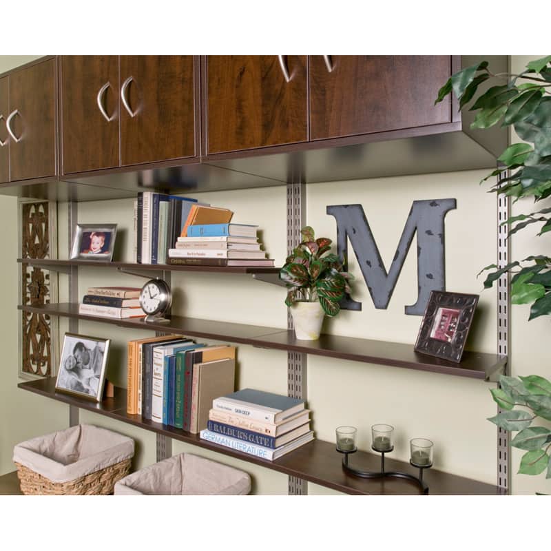 Organized Living freedomRail Chocolate Pear Wood Shelf (48 x 12)